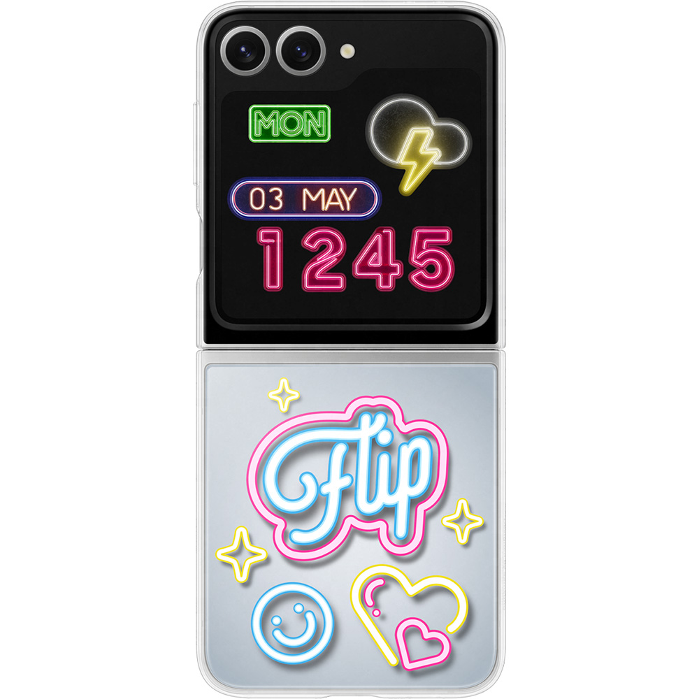 Etui Samsung FlipSuit do Galaxy Z Flip7 FE / Z Flip6, przezroczyste z wymienną płytką